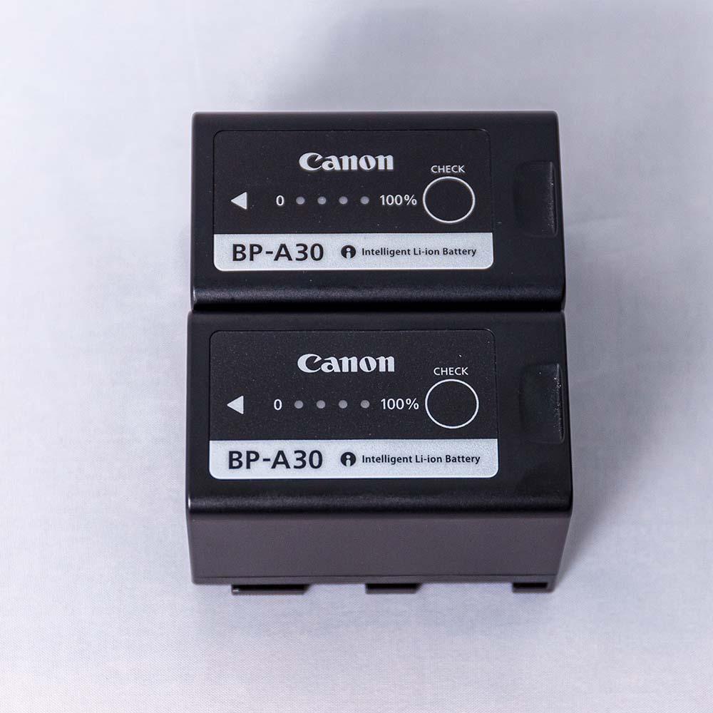 Two Canon BP-A30 batteries for Canon C200, C300 mk II, C200B